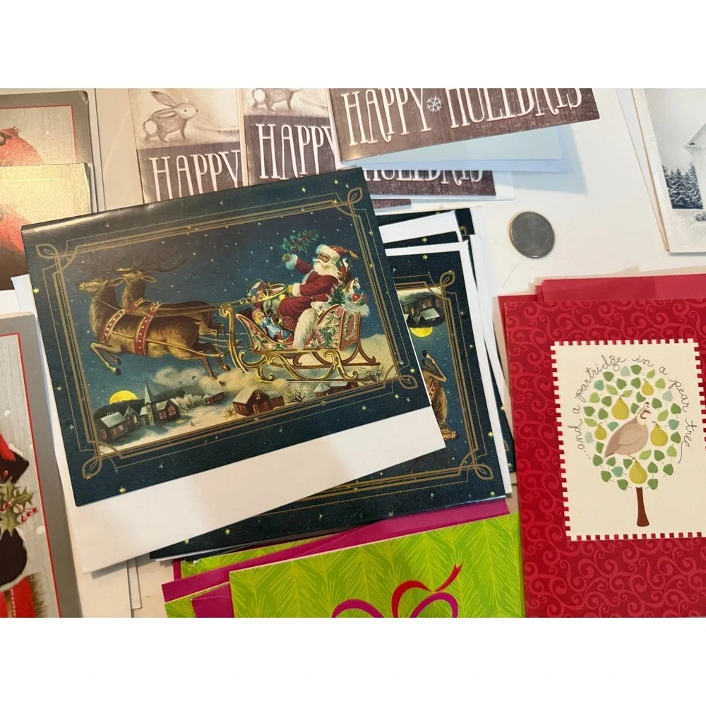 Lot 26 Assorted Christmas Greeting Cards‎ Unused with Envelopes plus extra Xmas